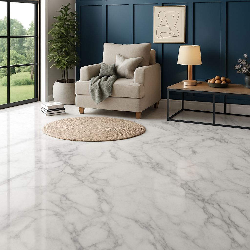 After - Make the flooring marble resin